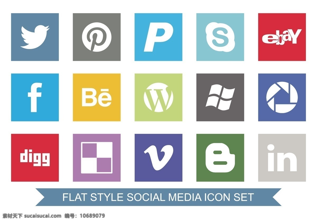 社交 矢量 图标 集 社交图标 社交logo 矢量图标 平面 ui 白色