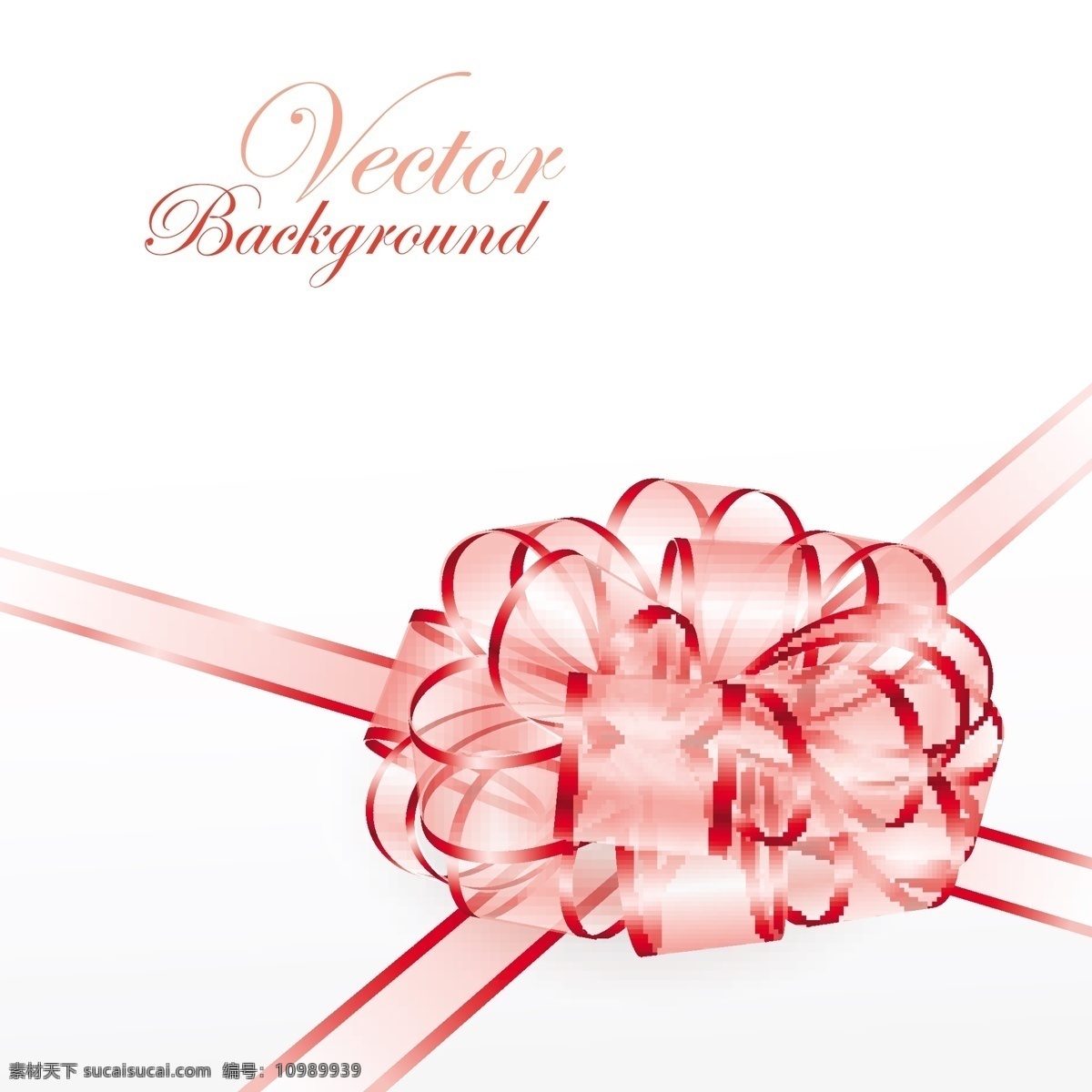 漂亮 红色 透明 礼花 包装 粉色 蝴蝶结 精美 矢量素材 丝带 矢量图 其他矢量图