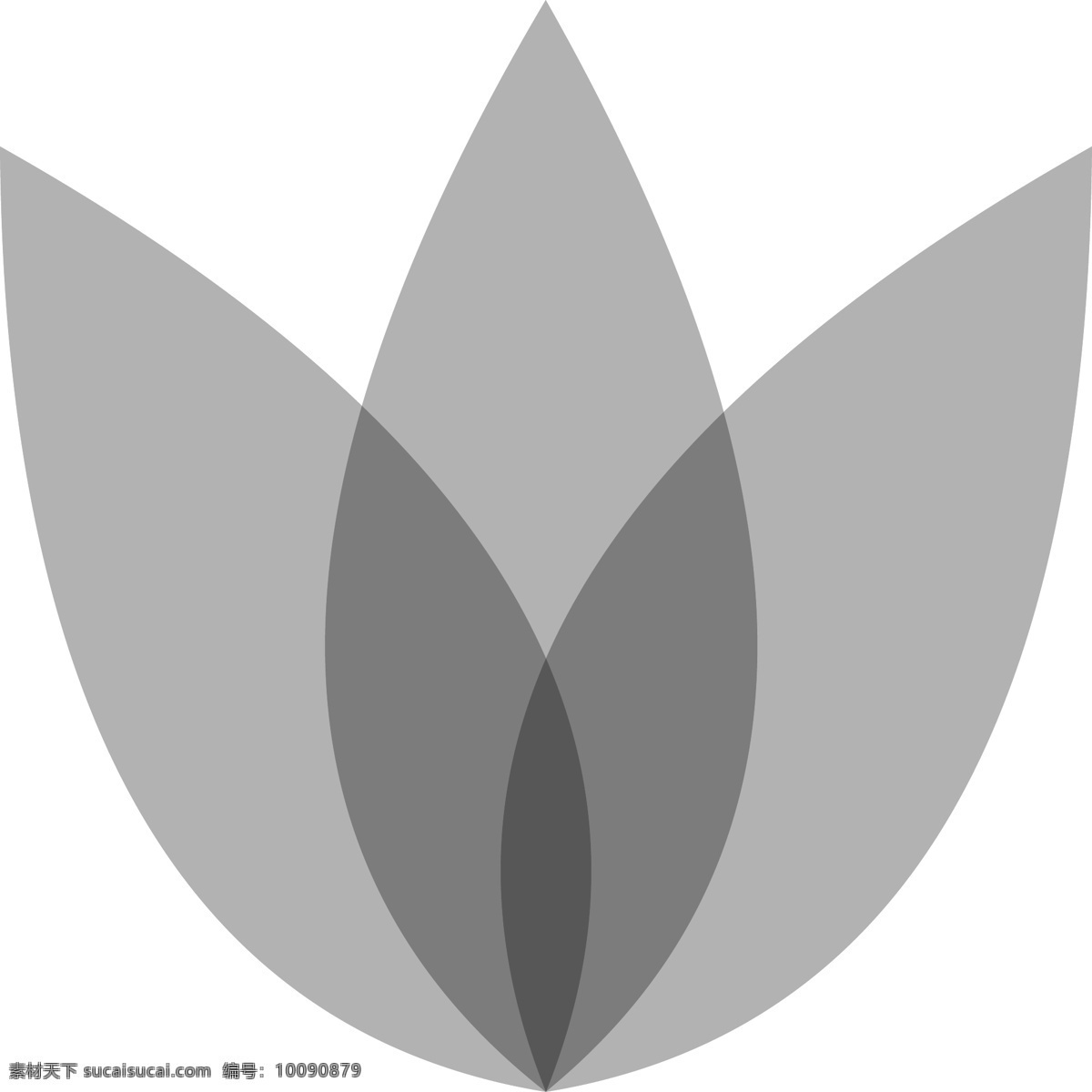 灰色 卡通 莲花 符号 图标 创意图标 网站图标 icon 免扣图 莲花符号 名片 通用图标 办公室植物