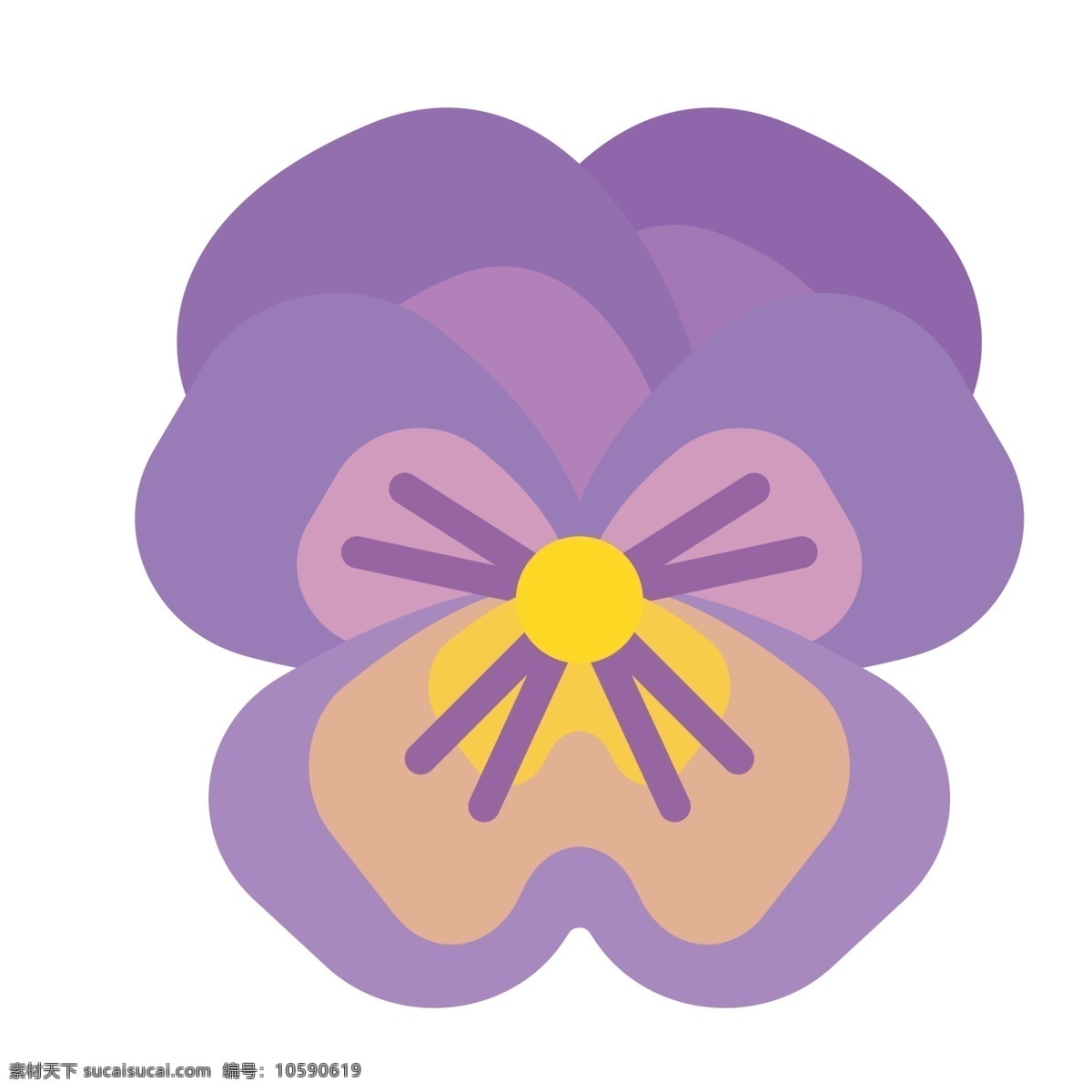 卡通 紫色 动漫 花朵 免 抠 蝴蝶结动漫 紫色花朵 图 免抠花朵 卡通花