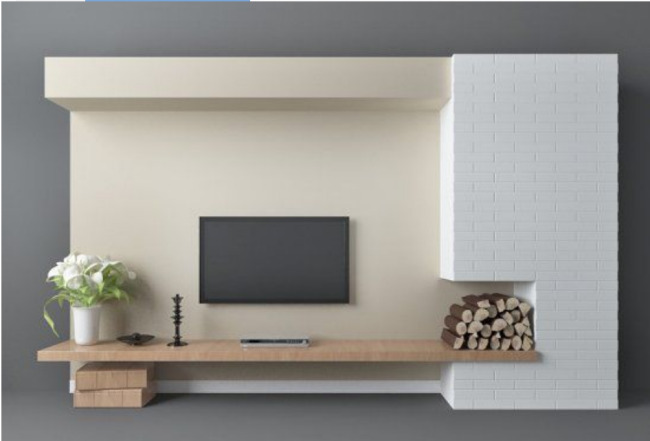 现代电视墙 电视墙 简约 现代 原创 3d 隔断柜 3d设计
