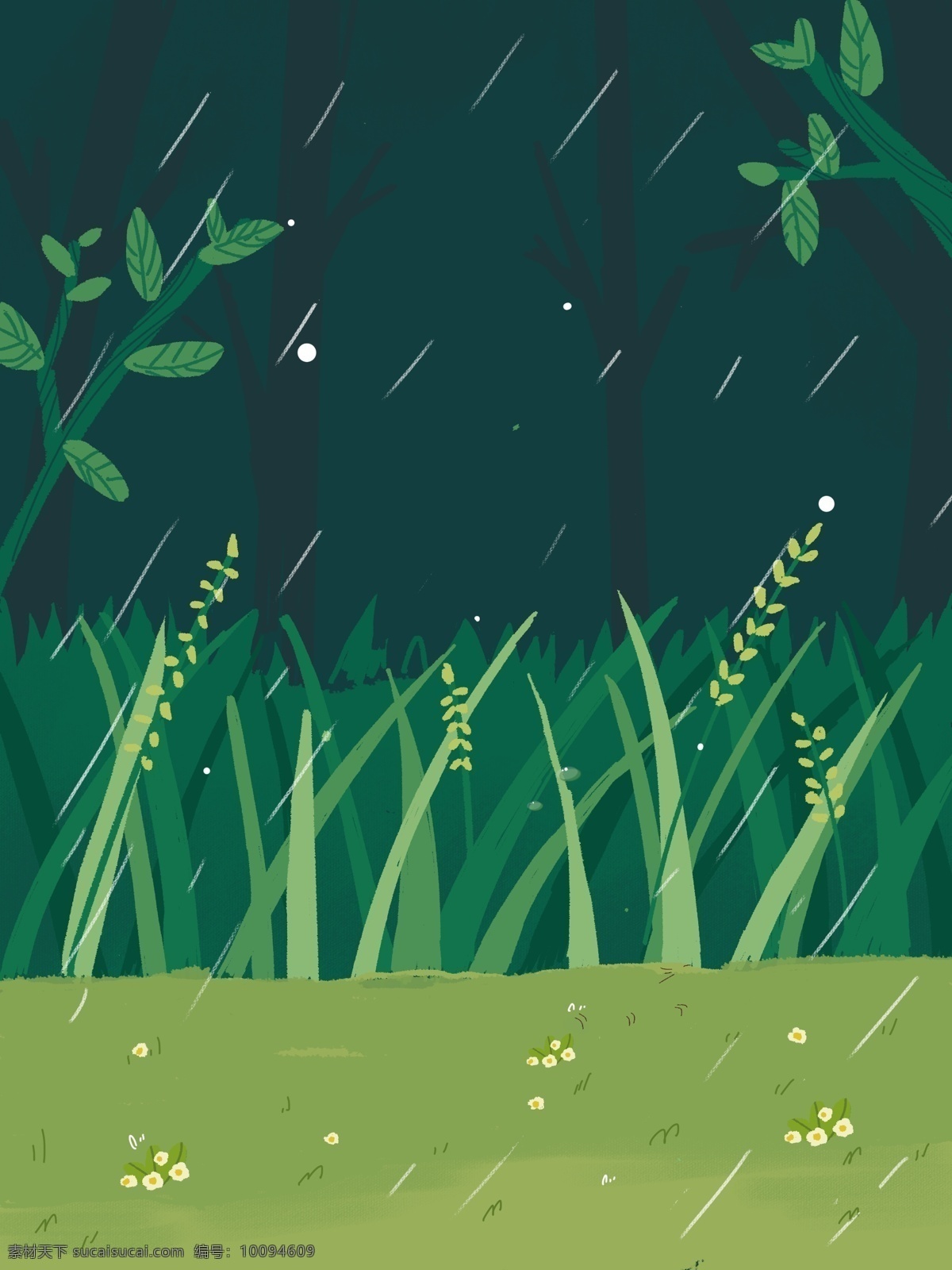 谷雨 节气 下雨 草丛 背景 绿色 绿叶 谷雨节气 广告背景 背景设计 通用背景 背景展板 背景展板图 背景图