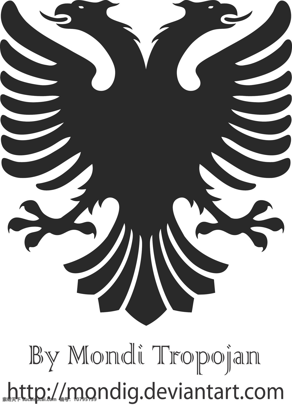 阿尔巴尼亚 向量 鹰 纹章 heraldry 结合矢量 白色