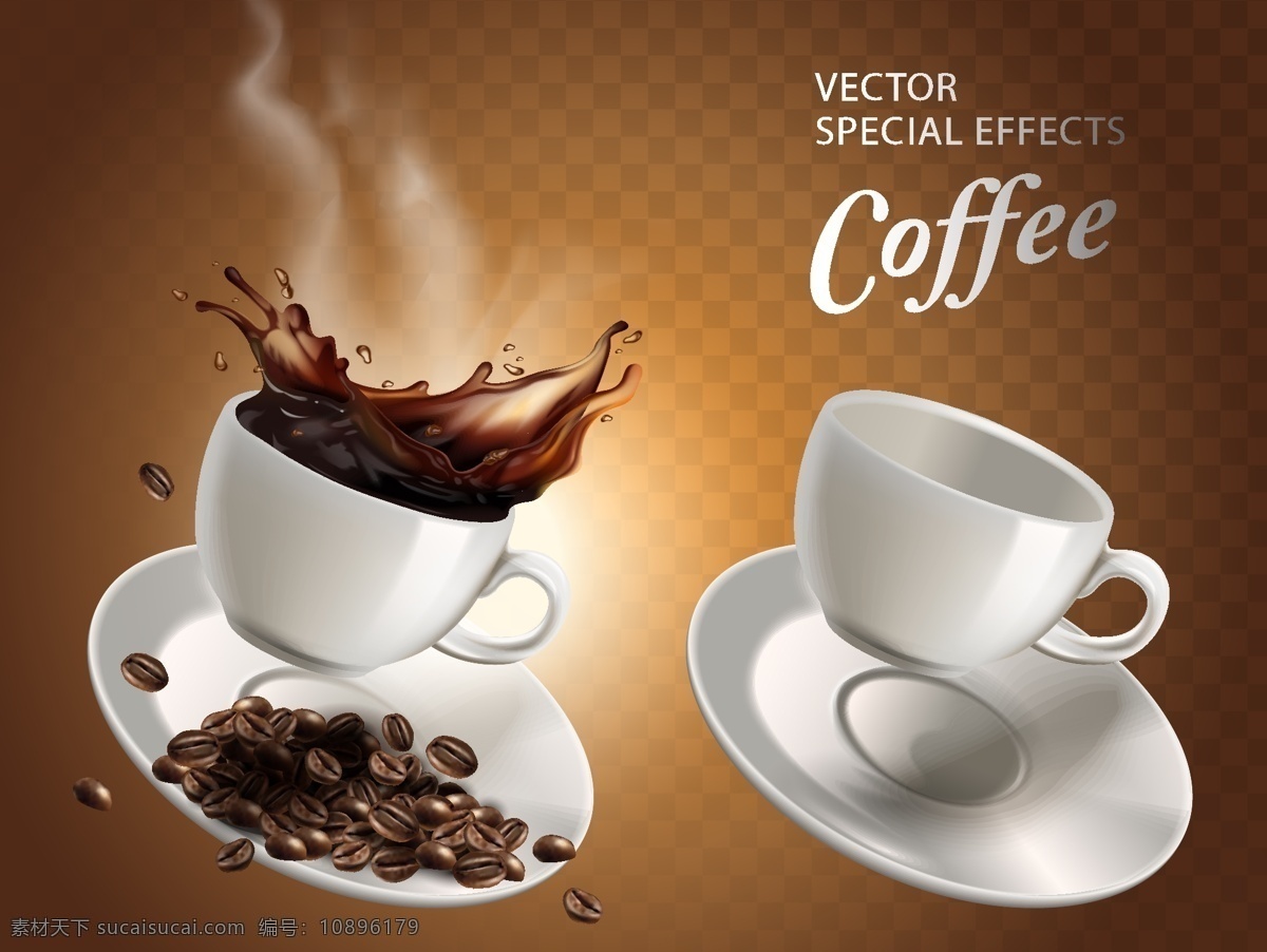 咖啡饮料背景 咖啡背景 咖啡 咖啡饮料 咖啡杯 咖啡豆 共享设计矢量 生活百科 餐饮美食