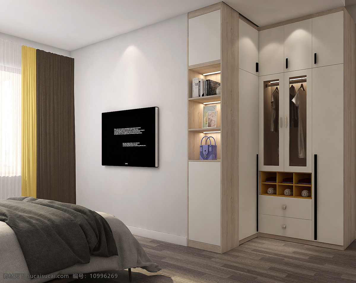 衣柜 简约 全屋定制 高端 现代 极简 室内设计 环境设计 家居设计