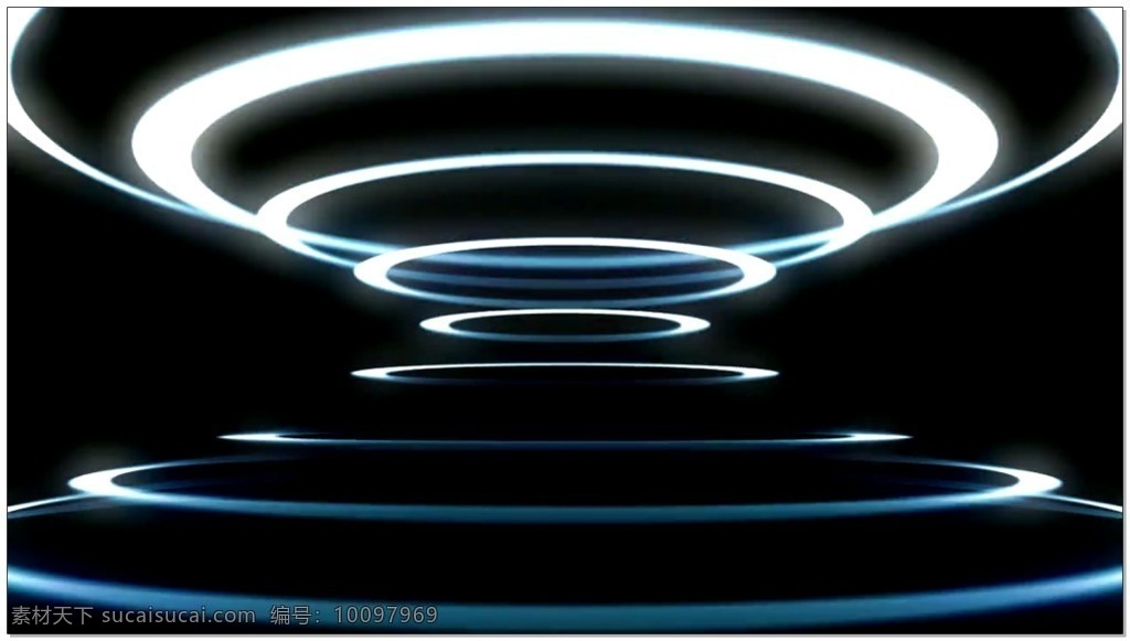蓝色 圆环 动态 视频 光芒 对称 视频素材 动态视频素材
