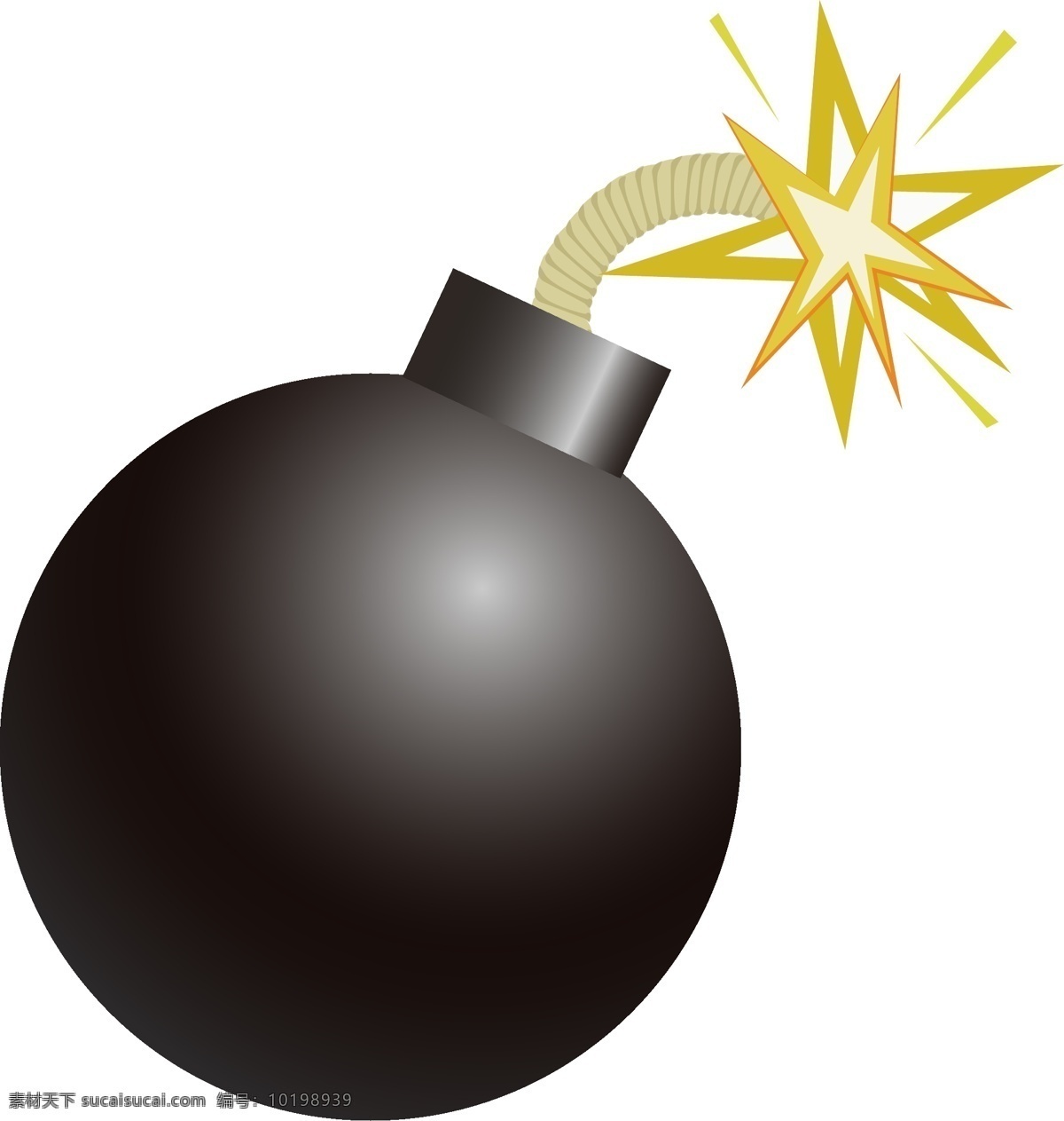 黑色 圆形 炸弹 插图 战争用品 圆形炸弹 黑色炸弹 军事用品 武器装备 点燃的炸弹 威力炸弹 图案装饰