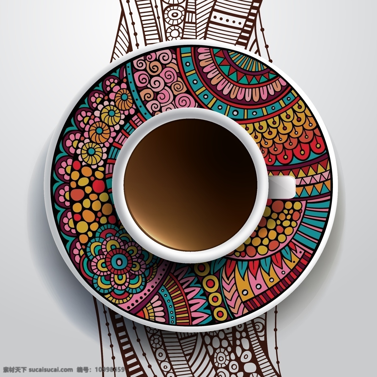 艺术 咖啡杯 创意 花纹 精美