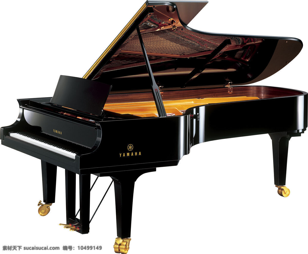 雅马哈 大钢琴 三角钢琴 琴箱盖 乐谱架 88标准键 踏脚板 黑色 高档乐器 西洋乐器 弹奏类乐器 乐器 舞蹈音乐 文化艺术