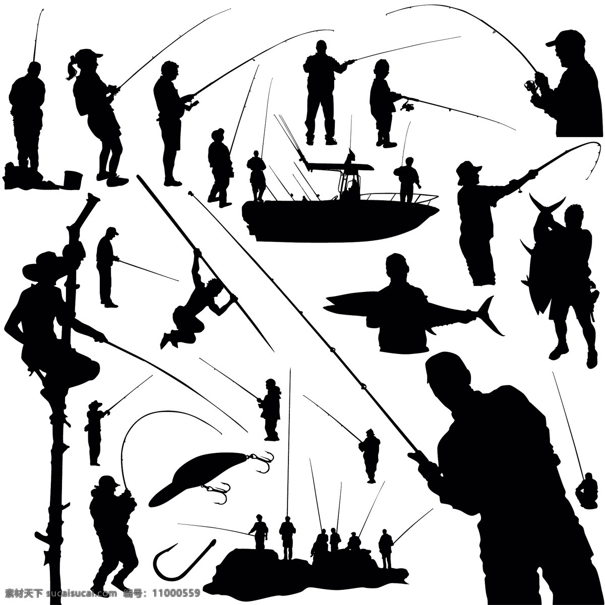 钓鱼 矢量 户外 运动 海露亚 海钓 矢量图 日常生活