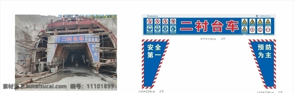 二衬台车 隧道施工台车 安全标识牌 注意安全 安全标语