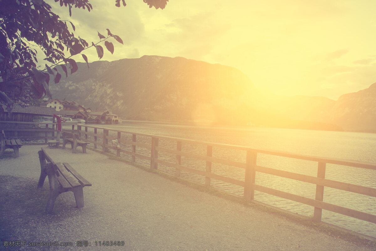 高清 朦胧 湖边 风景 唯美 清纯 晨曦 朝阳 光芒