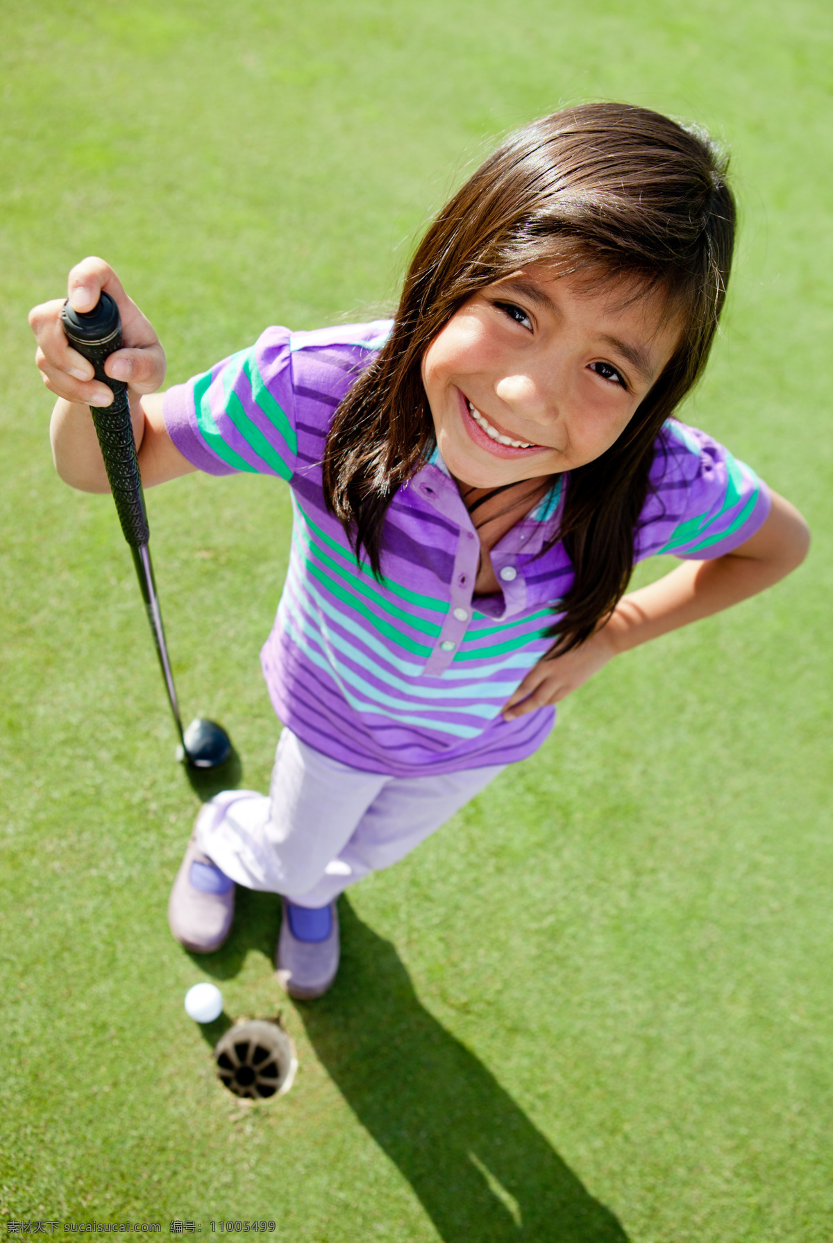高尔夫 球杆 女孩 打球 运功 孩子 儿童图片 人物图片