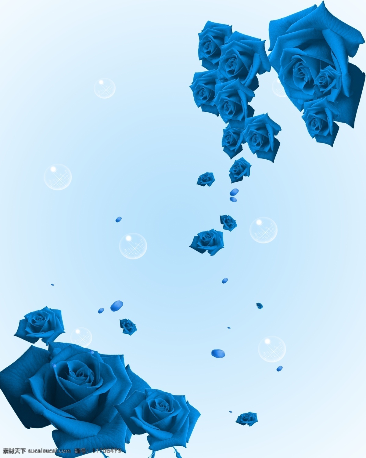蓝玫瑰 移门图案 分层 高清 移门