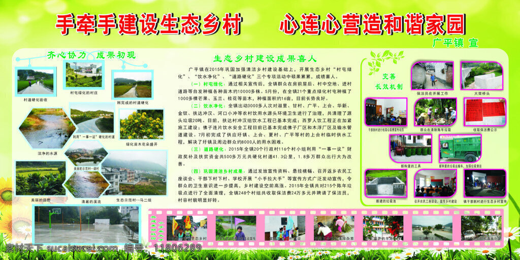 照片 照片展板 绿色 绿色展板 生态乡村 白色