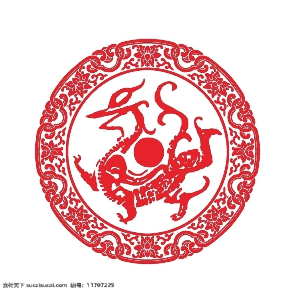 圆形龙纹 龙纹 花纹 圆形花纹 古典花纹 古典 标志图标 其他图标