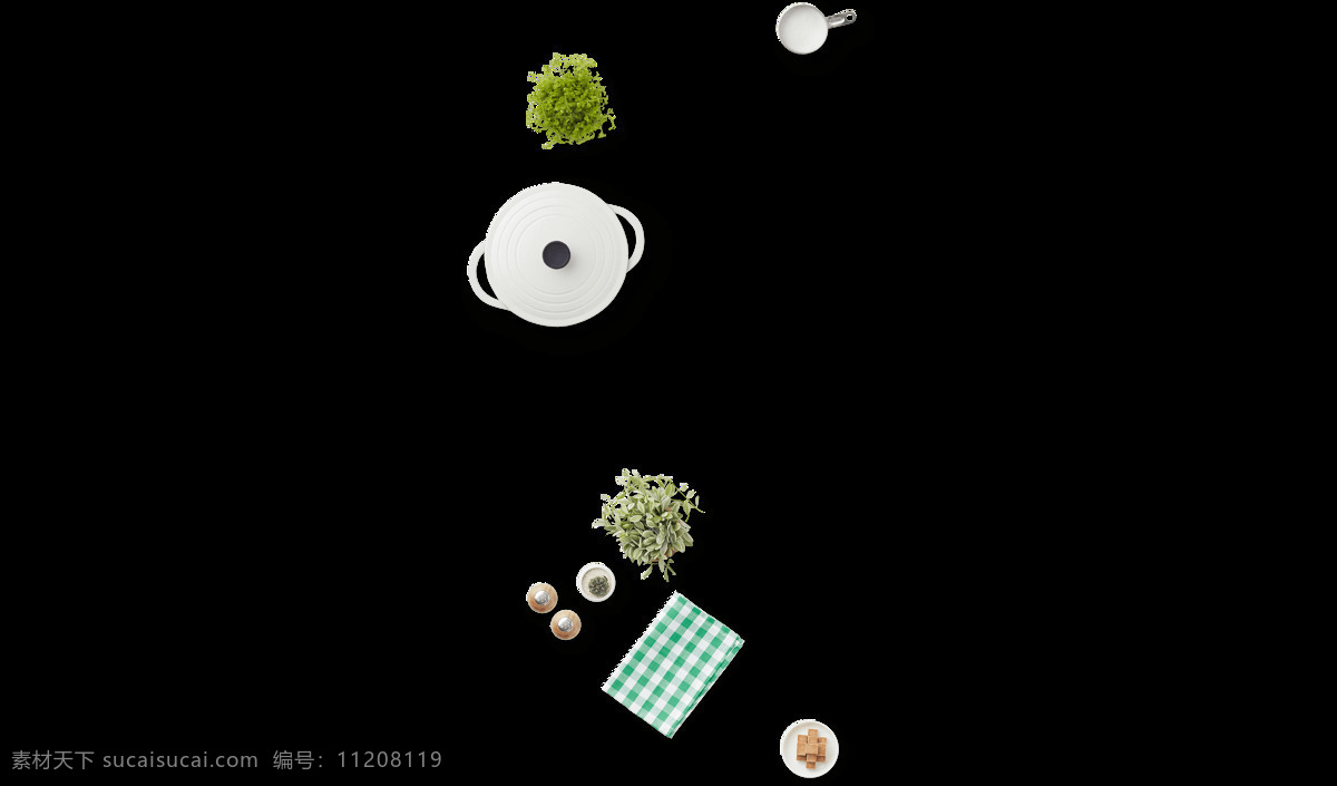 手绘 白色 盘子 元素 白色盘子 免扣 桌布