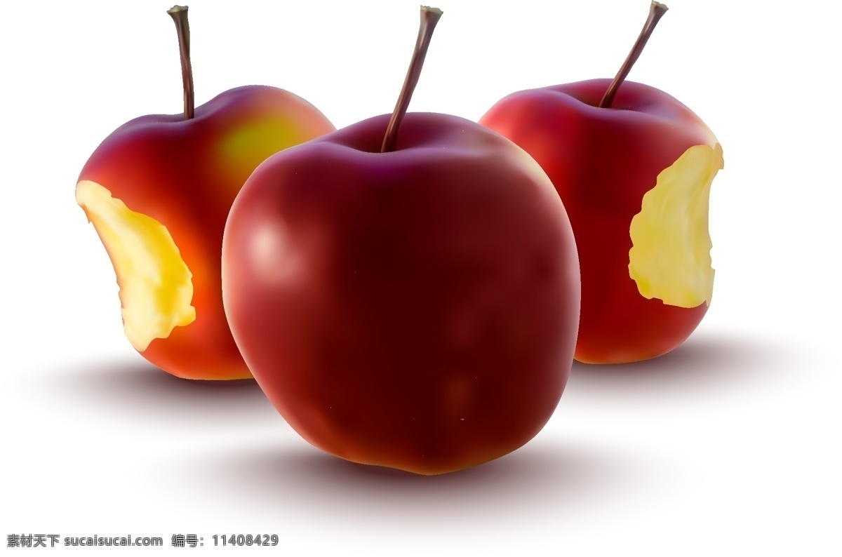 矢量 红色 苹果 元素 水果 红色苹果 ai元素 免扣元素