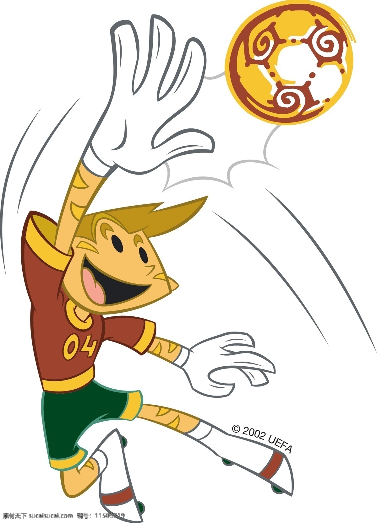 欧洲杯 2004 葡萄牙 激酶 官方 吉祥物 自由 标志 psd源文件 logo设计