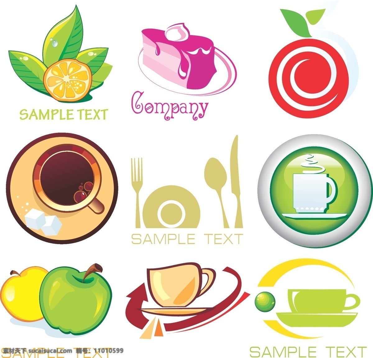 logo 餐饮美食 蛋糕 咖啡 绿叶 苹果 生活百科 水滴 水果 图标 矢量 模板下载 水珠 线条 矢量图 日常生活