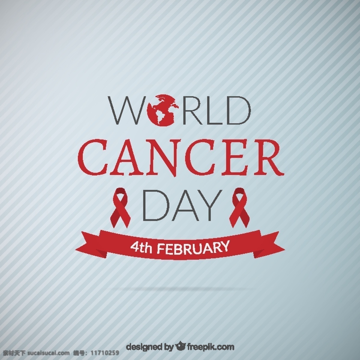 世界 癌症 日 红丝 带 背景 医学 线 红 丝带 弓 符号 支持 医疗 斗争 慈善事业 组织 希望 一天 运动 积极 灰色