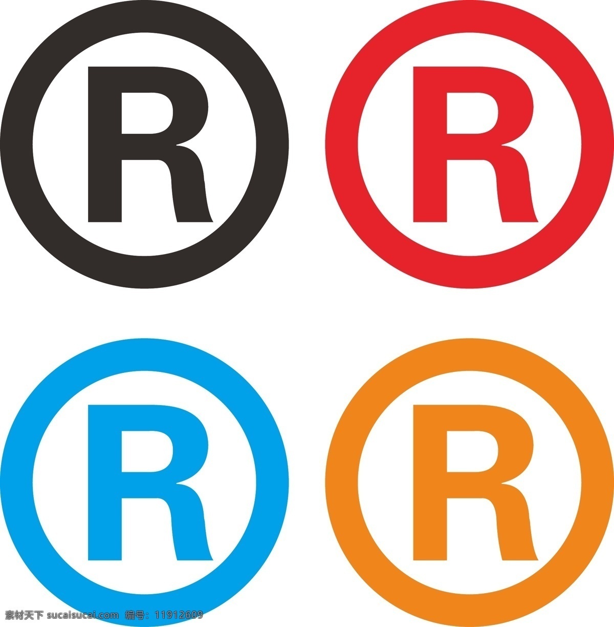 r注册商标 注册商标 r 圈r 注册r 标志r 标志 cdr小技巧 标志图标 公共标识标志