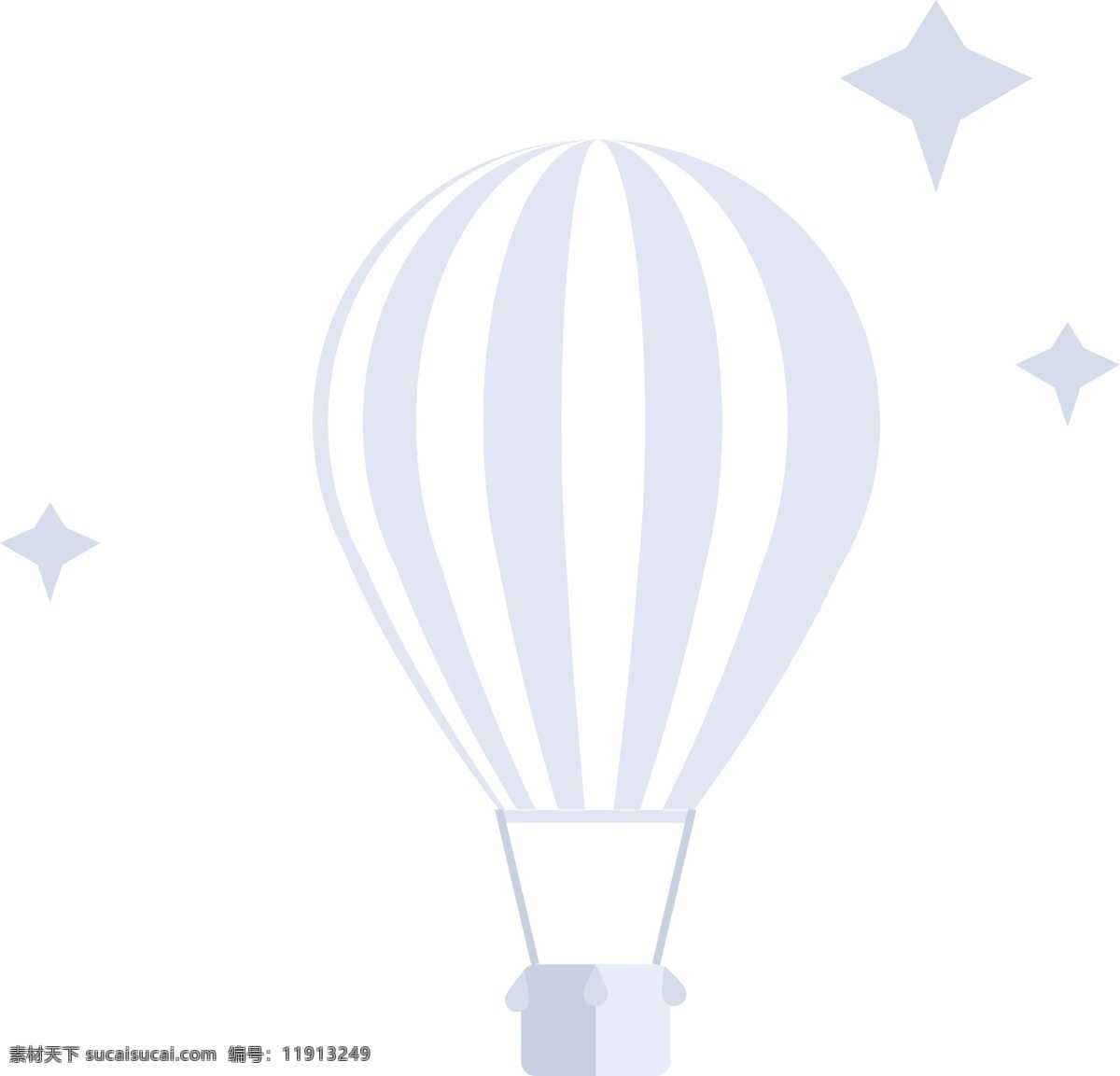 热气球 星星 淡色 卡通 扁平 背景 装饰 元素 四角星 卡通扁平 背景装饰 插画 绘画 小清新 卡通气球 升气球
