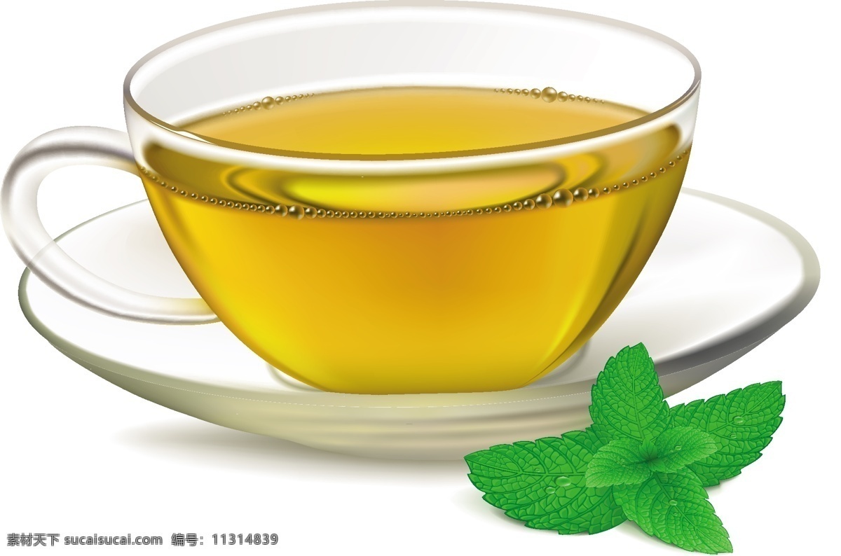 蜂蜜 茶叶 玻璃杯 矢量 下午茶 免费素材 高清 源文件 广告装饰图案