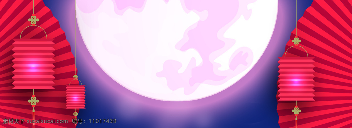 手绘 元宵 晚会 海报 背景 灯笼 月亮 红色 渐变 背景素材 紫色