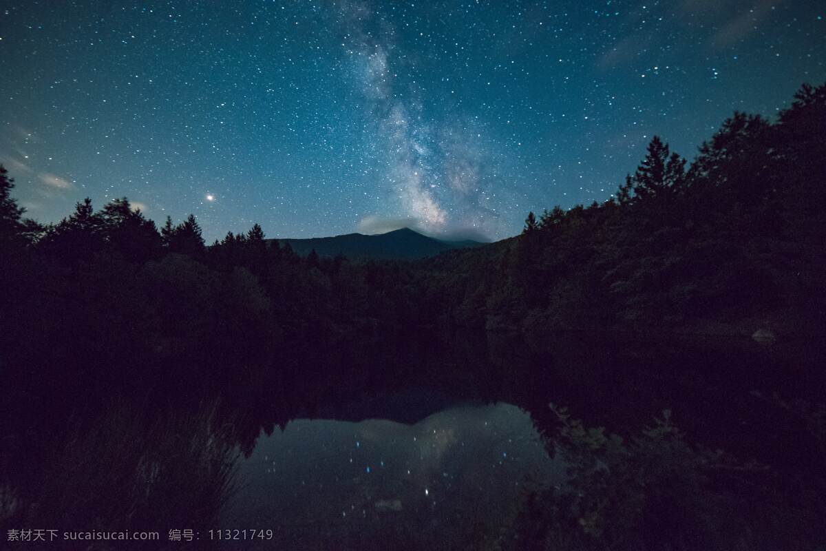 高清 夜空 星空图 星空 流星 摄影素材 自然景观