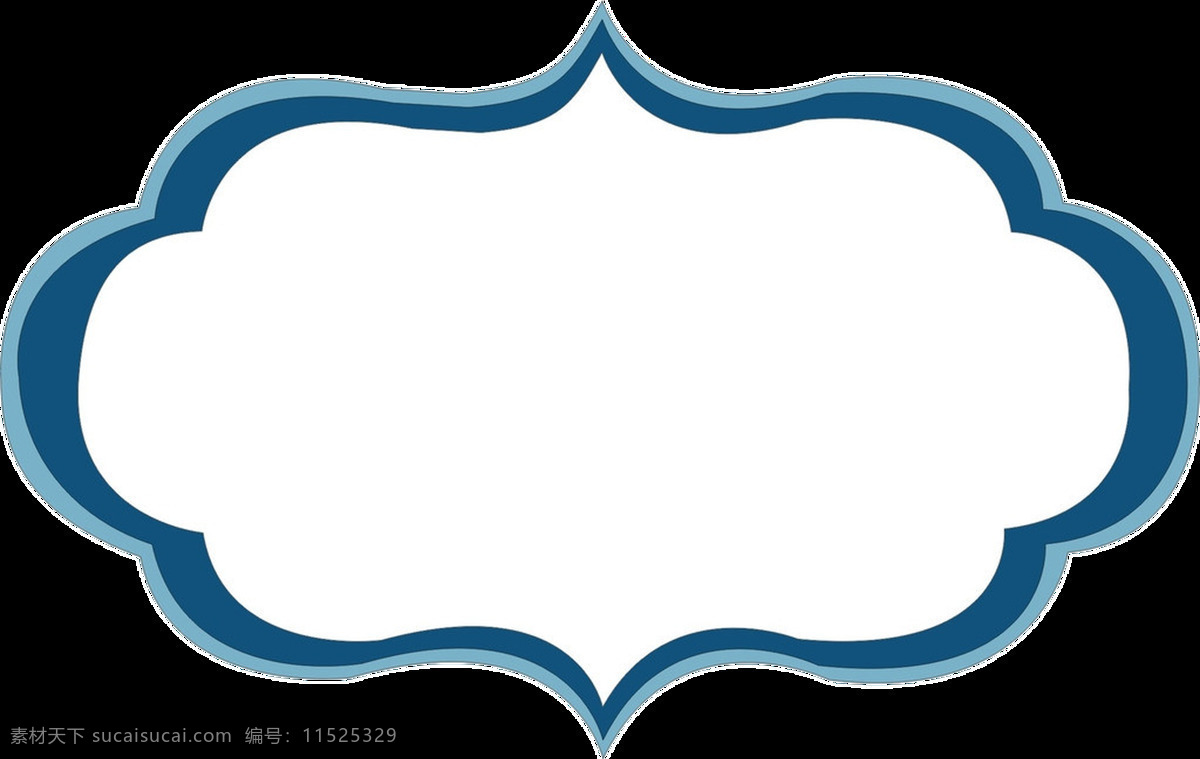 蓝 云朵 卡通 透明 蓝色 边框 透明素材 免扣素材 装饰图案