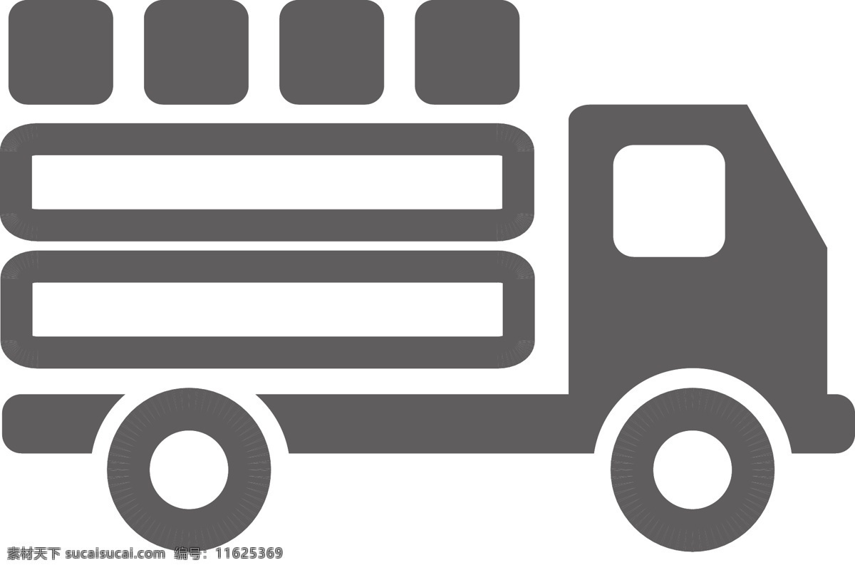 货物 卡车 图标 货物车 黑色 箱货 箱子 正方形 矢量图