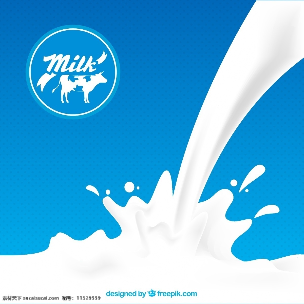 飞溅 新鲜 牛奶 矢量 奶牛 液态 矢量图