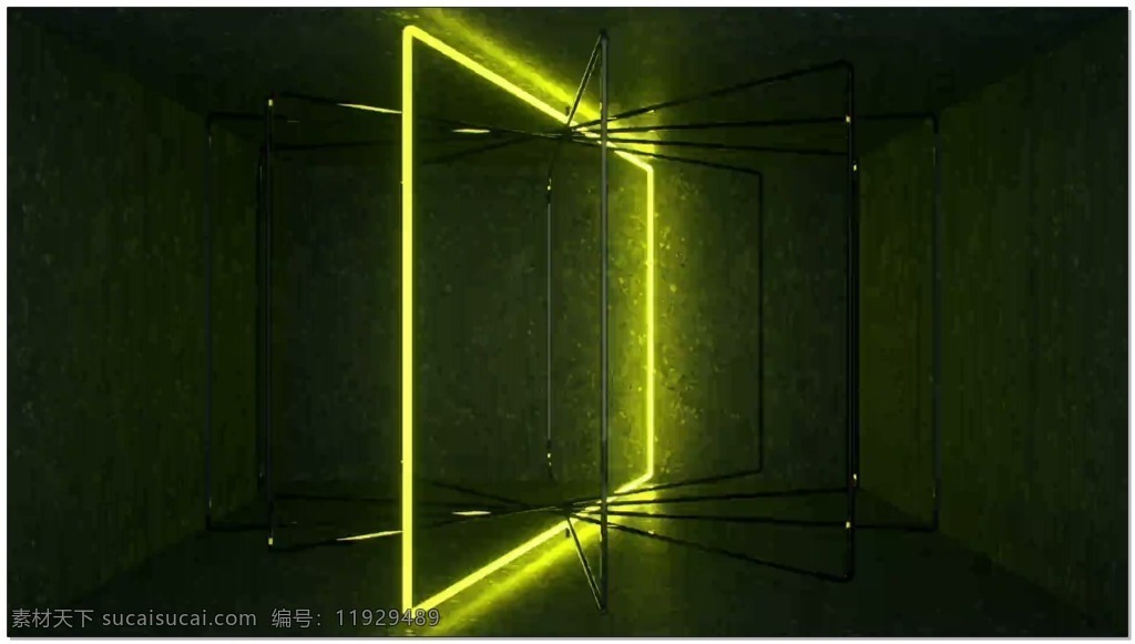 动态 背景 视频 黄色 光芒 正方形 视频素材 动态视频素材