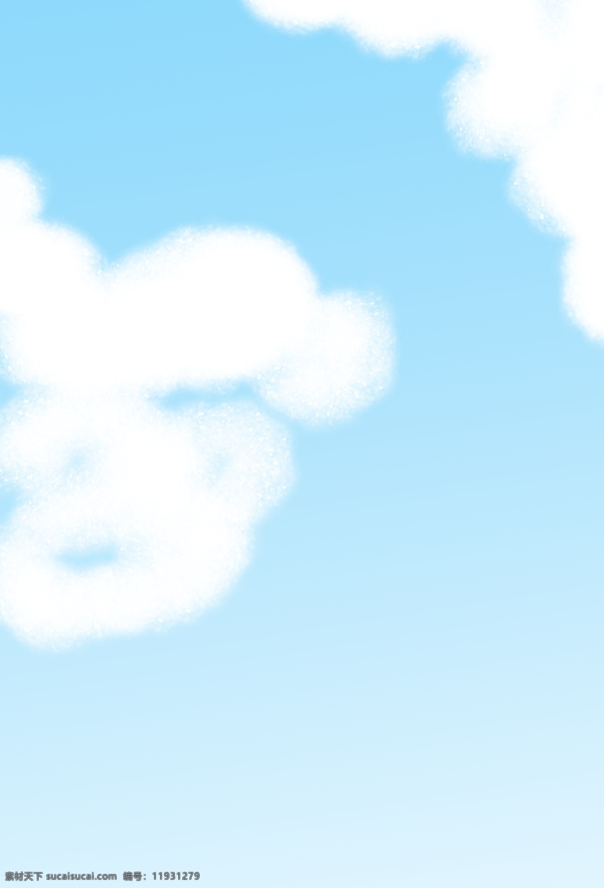 手绘 简约 蓝天 白云 海报 背景 天空 云层