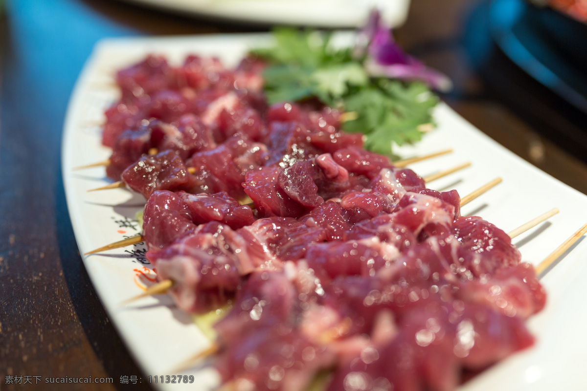 牛肉串 鲜牛肉 菜品 火锅菜品 摆拍 美食 餐饮美食 传统美食