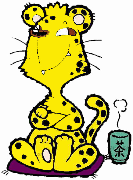 位图 卡通动物 猎豹 可爱卡通 色彩 免费素材 面料图库 服装图案 白色