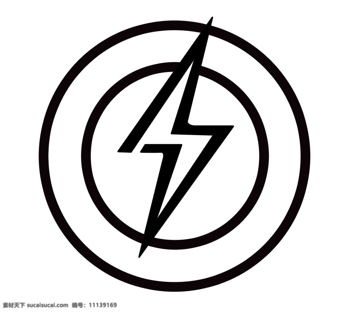 闪电 标志 图标 圆圈 标识 闪电标志 有电危险 有电 当心触电 圆形 分层