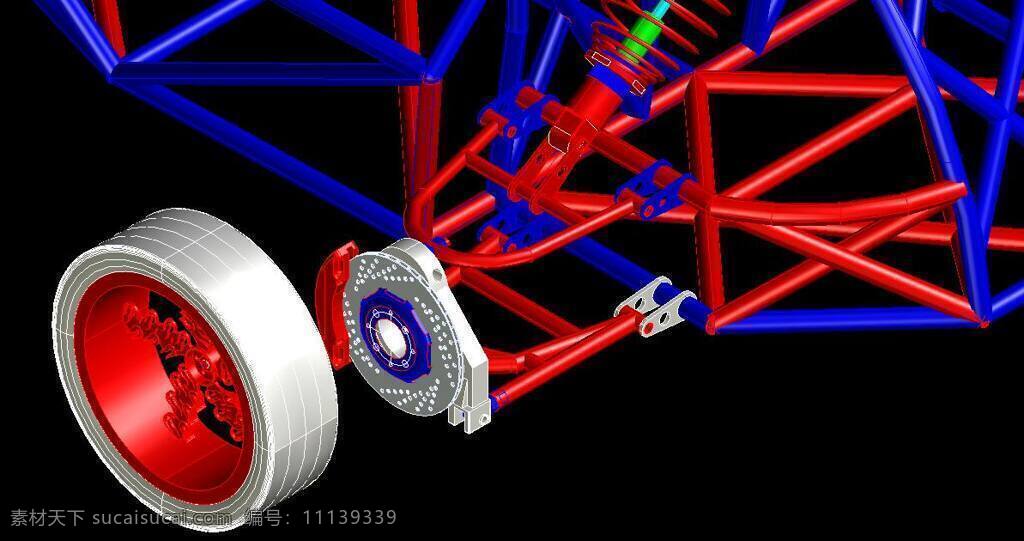 臂 关节 盘 破 后 悬 架 汽车 3d模型素材 其他3d模型