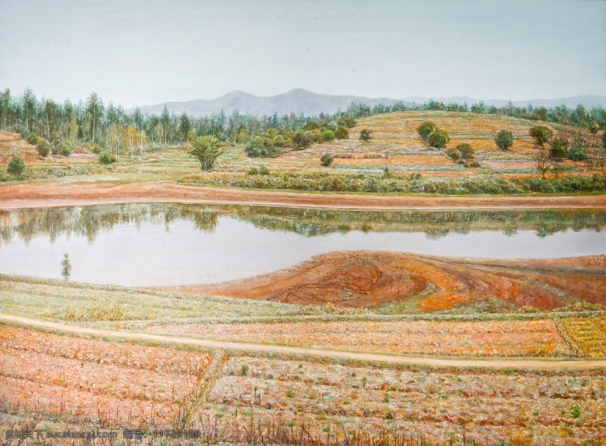 风景 绘画书法 景色 客家 山水 山水画 田园 赣南 乡村 油画 赣州 嘉恒堂 文化艺术 家居装饰素材