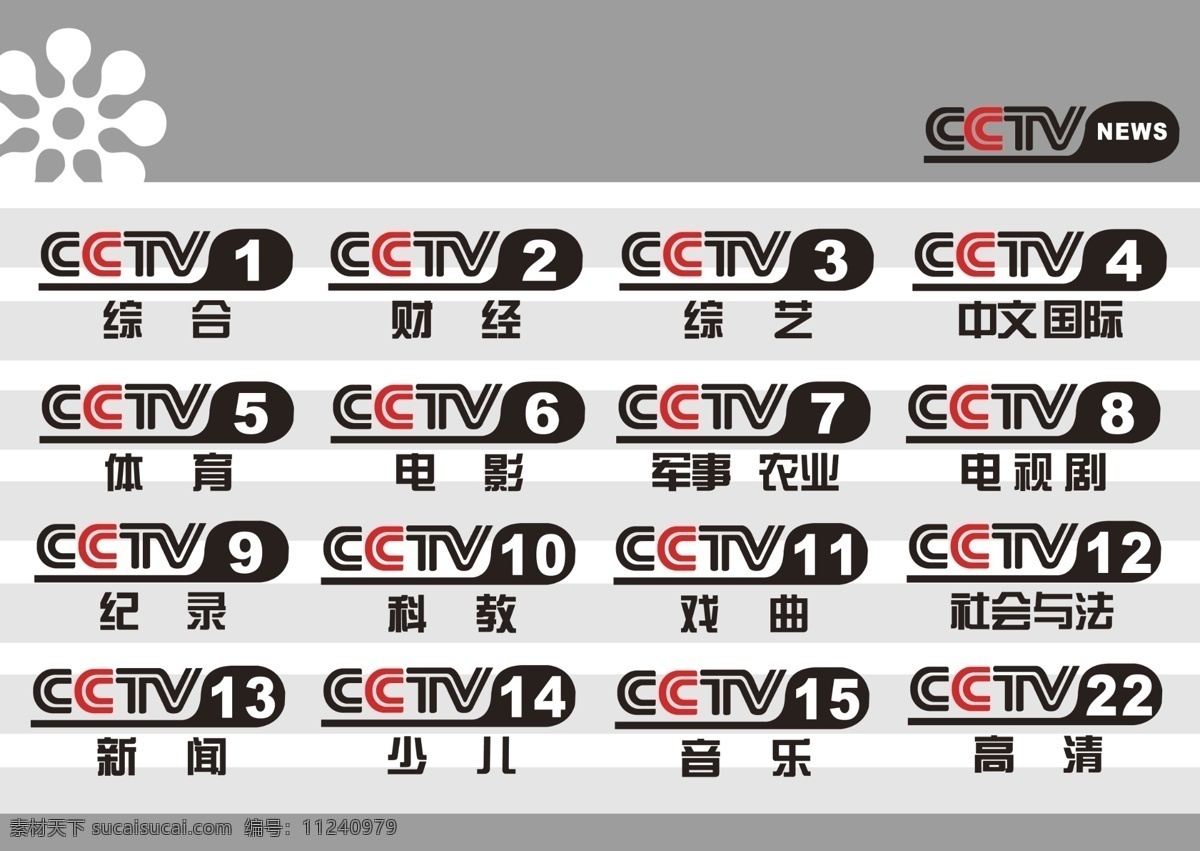中央电视台 台标 cctv 电视台台标 花纹 分层 源文件
