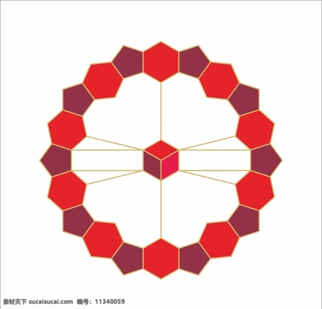 几何花边图形 几何 几何图形 五边形 六边形 正方体 线条 圆 图形 形状 红色 图标 底纹边框 抽象底纹