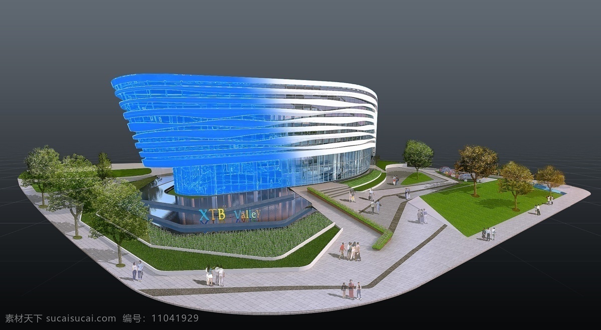 虚拟实景建筑 3d 虚拟建筑 建筑 树 空间 沙盘 鸟瞰