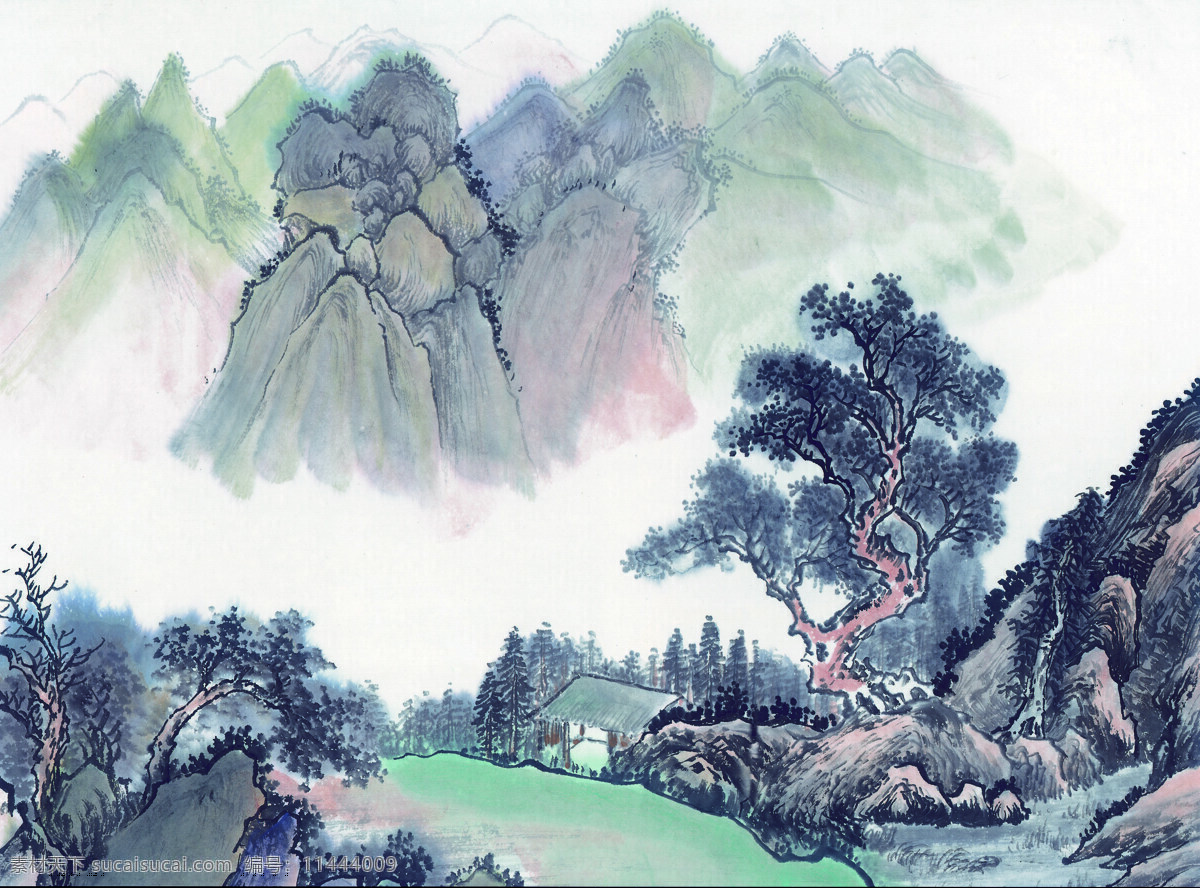 中华 艺术 绘画 古画 山水画 壮丽 河山 中国 古代 传统绘画艺术 美术绘画 名画欣赏 水彩画 水墨画 文化艺术