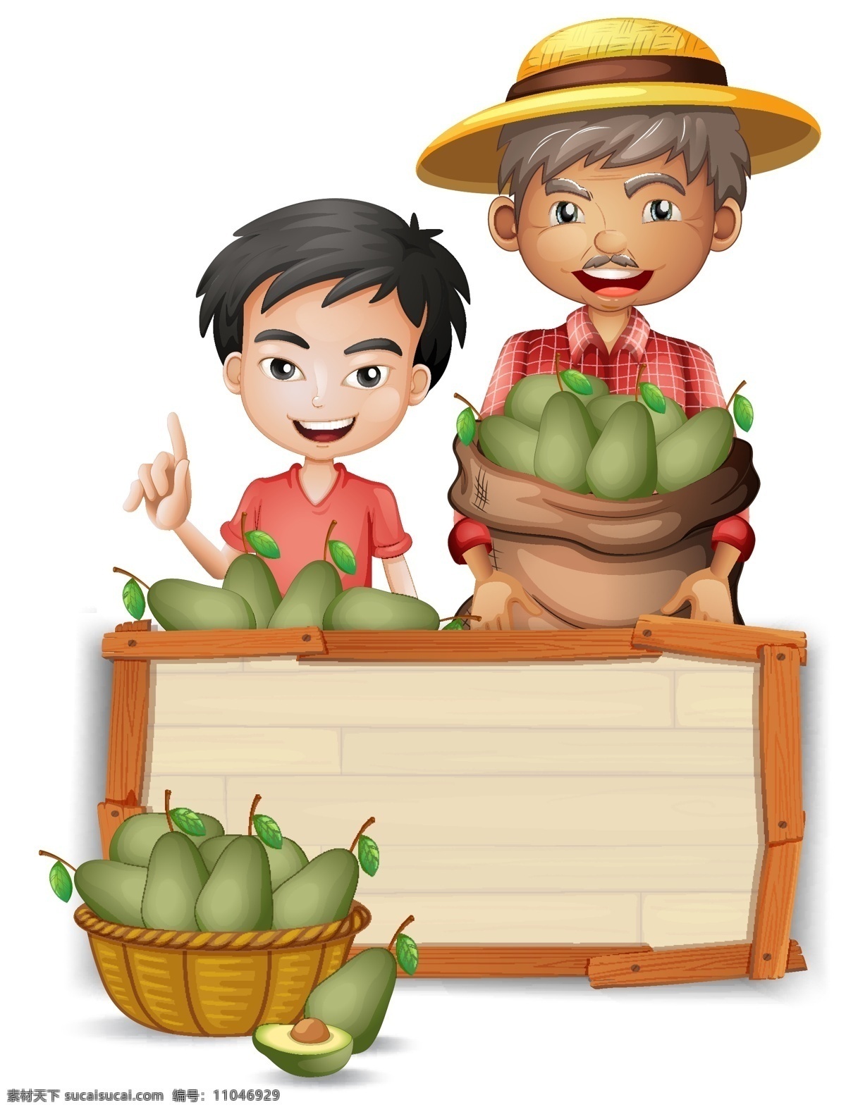 果蔬和儿童 儿童 农民 农业 手绘果蔬 菜单 水果 蔬菜 餐饮 美食 手绘 清新 卡通 有机 健康 营养 绿色 卡通设计