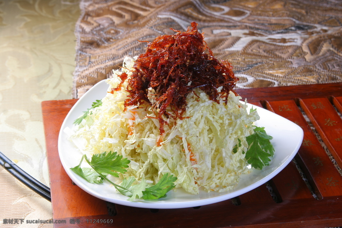 丁香鱼白菜 特色菜 招牌菜 小白菜 拌菜 餐饮美食