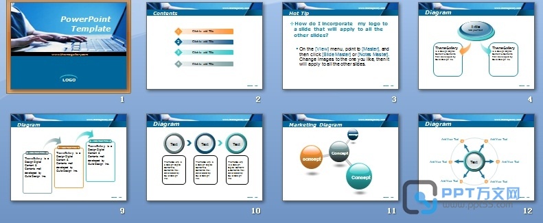 精美 powerpoint 模板 商务