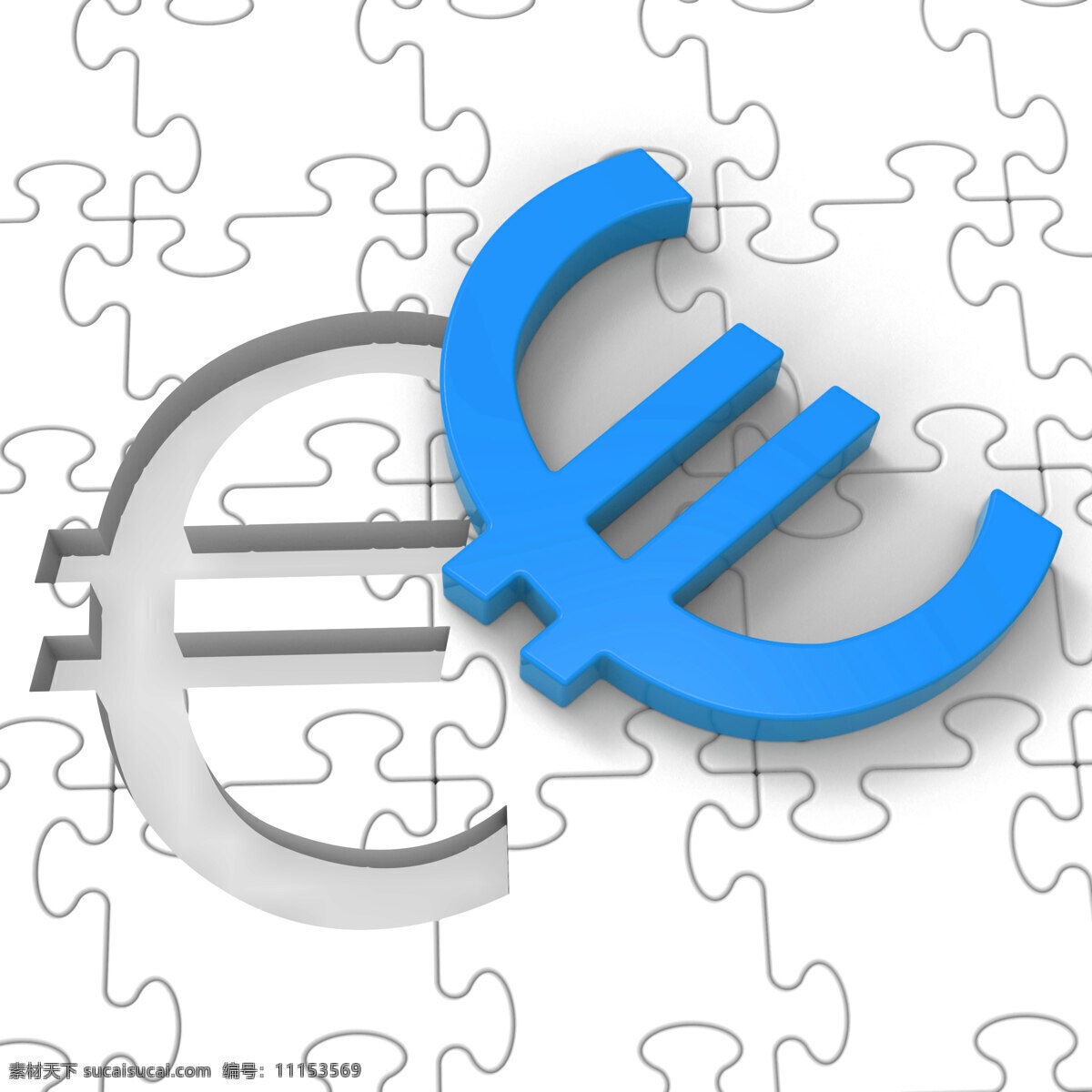 欧元 拼图 显示 欧洲 财政 商务金融