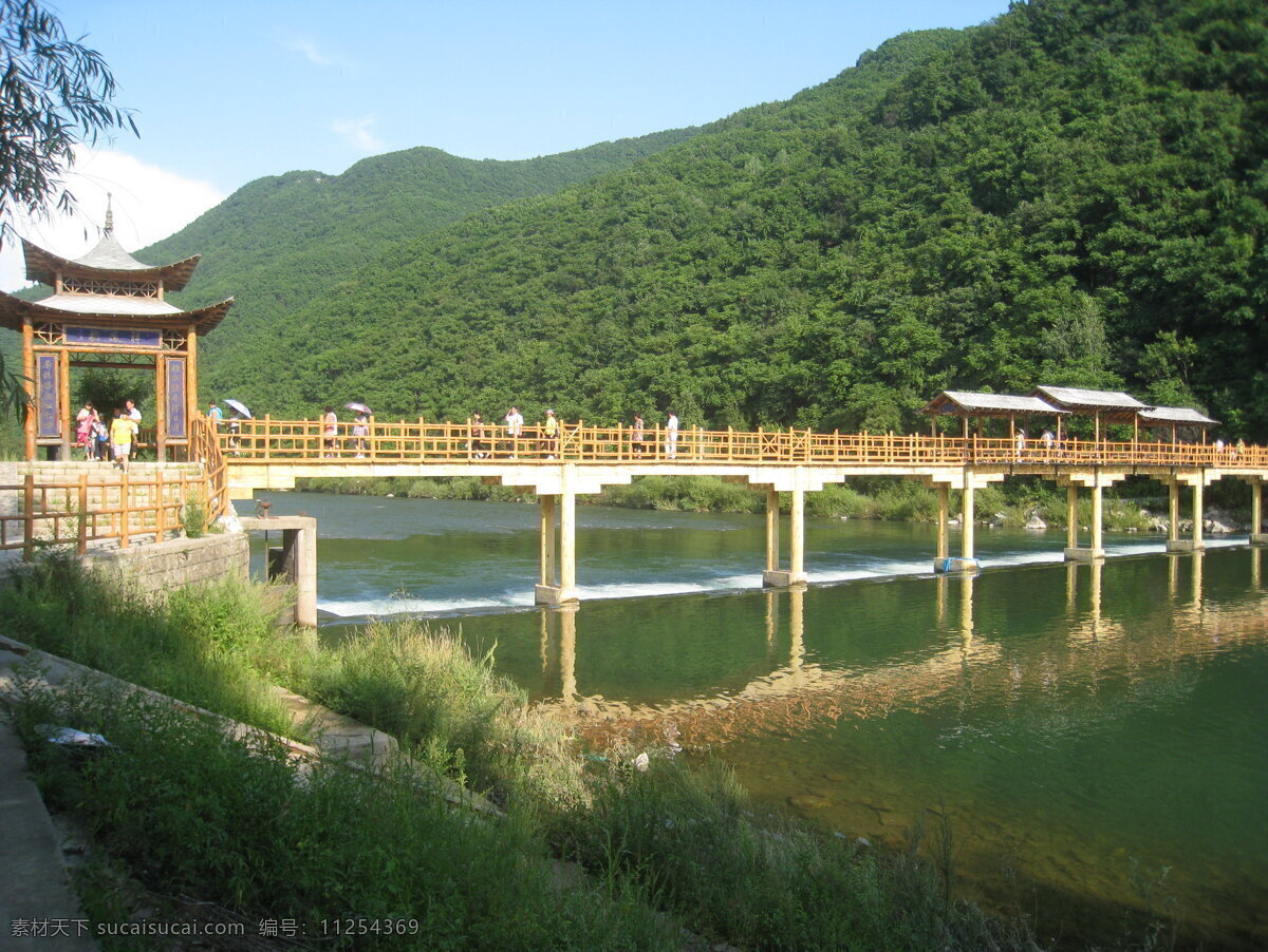 本溪 望天洞 风景 桥 风景桥 河水 风景亭 桥栏 绿山 树枝 蓝天 山水风景 园林风景 自然风景 人文景观 旅游摄影