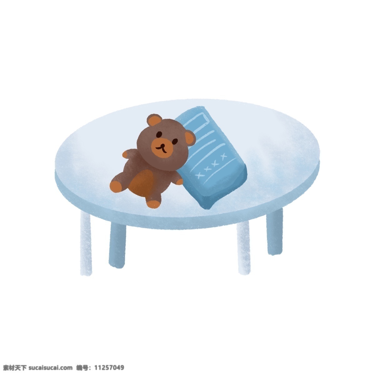桌子 上 褐色 小 熊 元素 桌子上 小熊